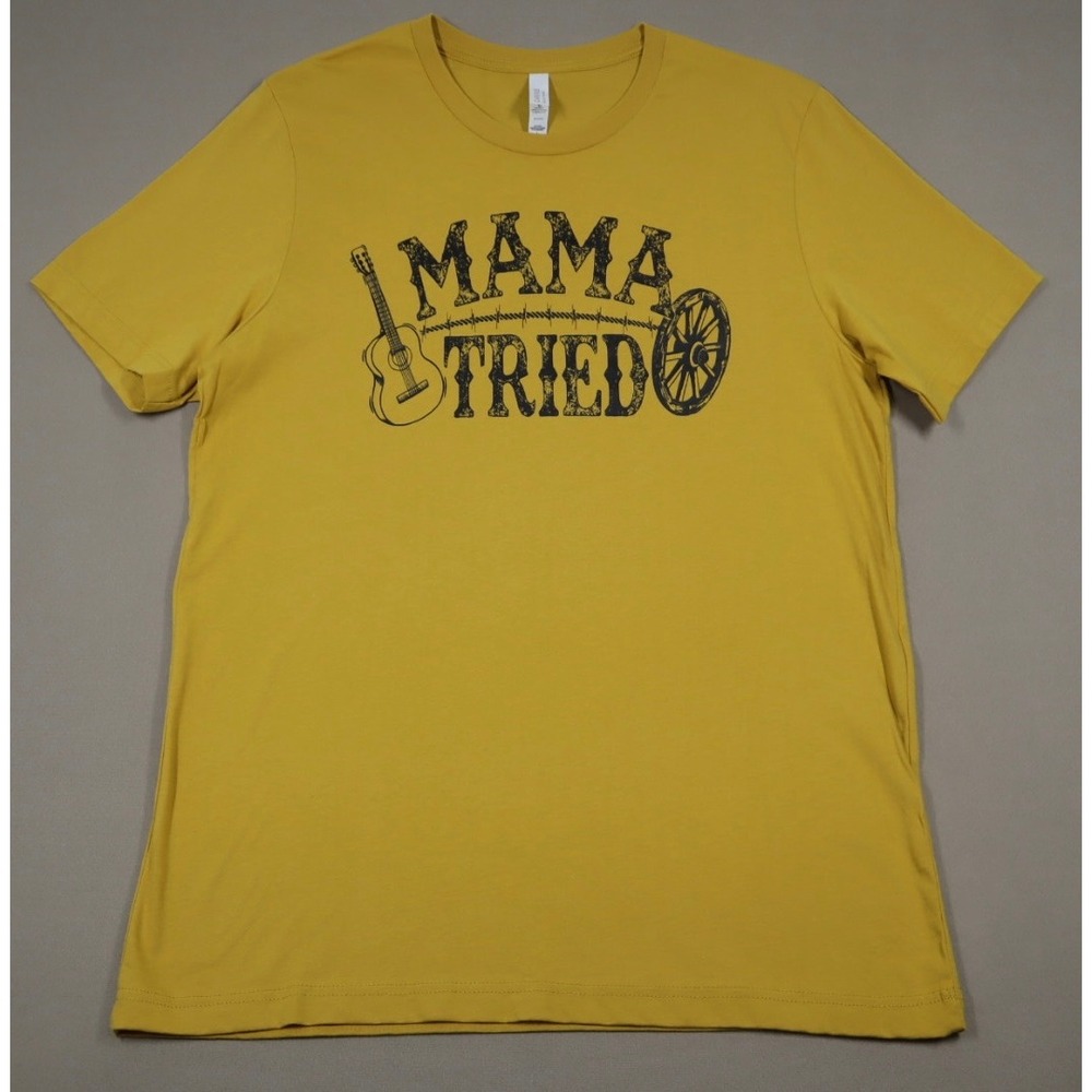 Women's Mama‎ Tried Graphic Tee - Yellow - Size L